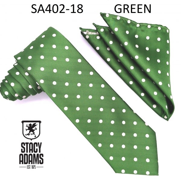 Stacy Adams Tie Stacy Adams Reg PolkaDot sa402-18 Green