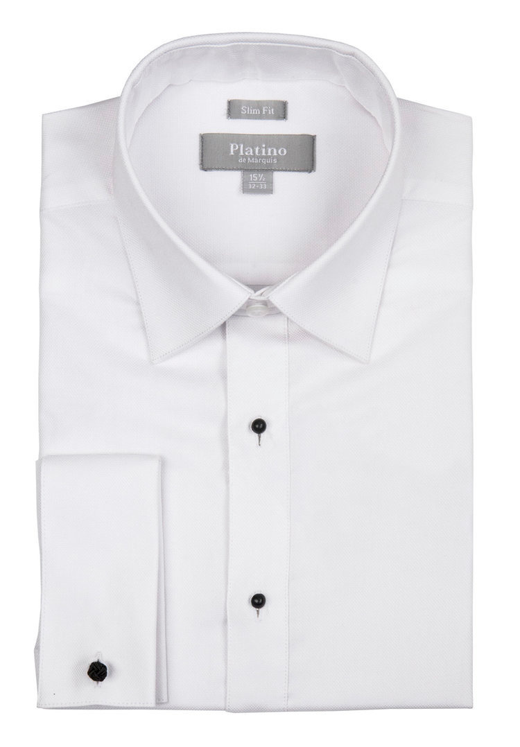 Marquis Tux Shirt Slim 1700sl PIQUE 100% Cotton White