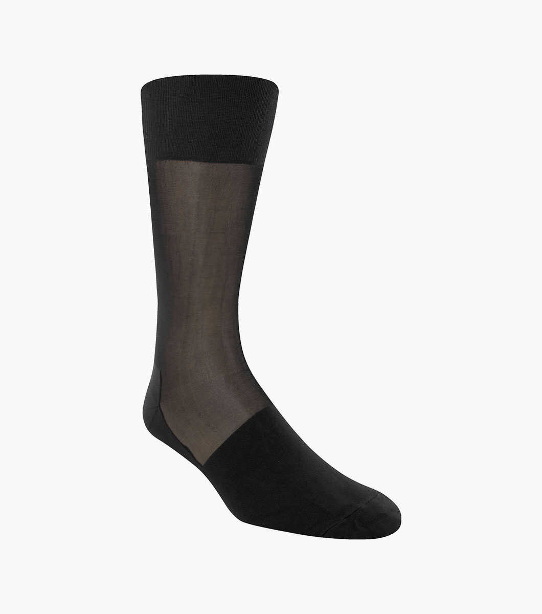 Stacy Adams Socks Stacy Adams Sheer Silk shr201 Black-1