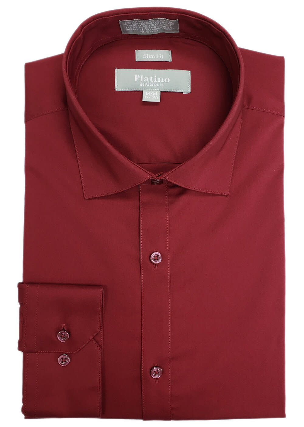 Marquis Dress Shirt Slim Fit 973sl Spandex Wine