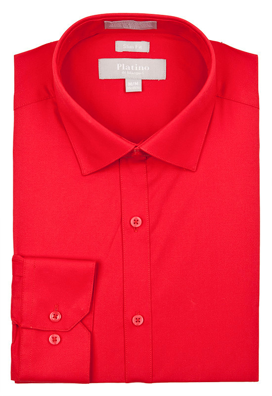 Marquis Dress Shirt Slim Fit 973sl Spandex Red