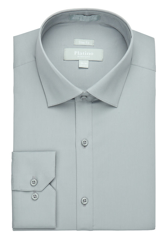 Marquis Dress Shirt Slim Fit 973sl Spandex Lunar Rock