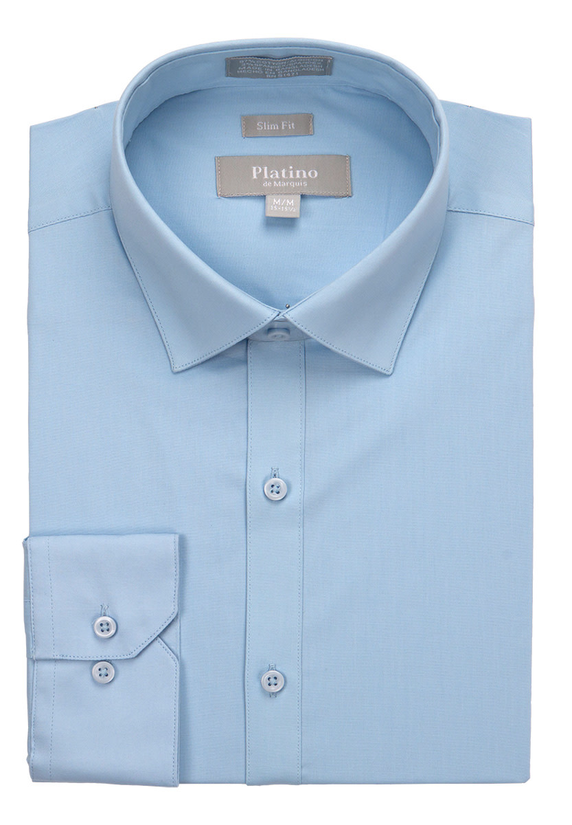 Marquis Dress Shirt Slim Fit 973sl Spandex Light Blue