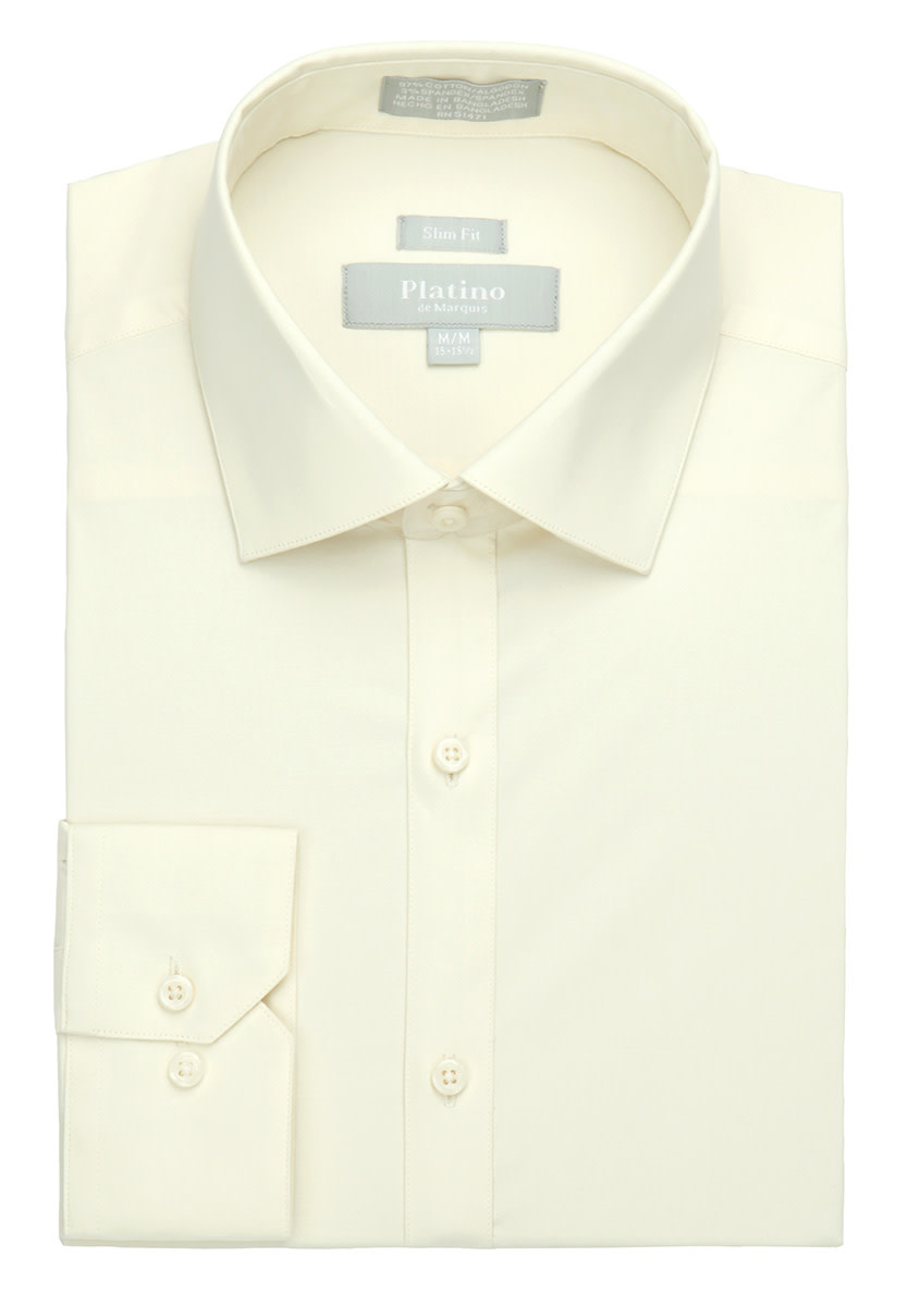 Marquis Dress Shirt Slim Fit 973sl Spandex Ivory
