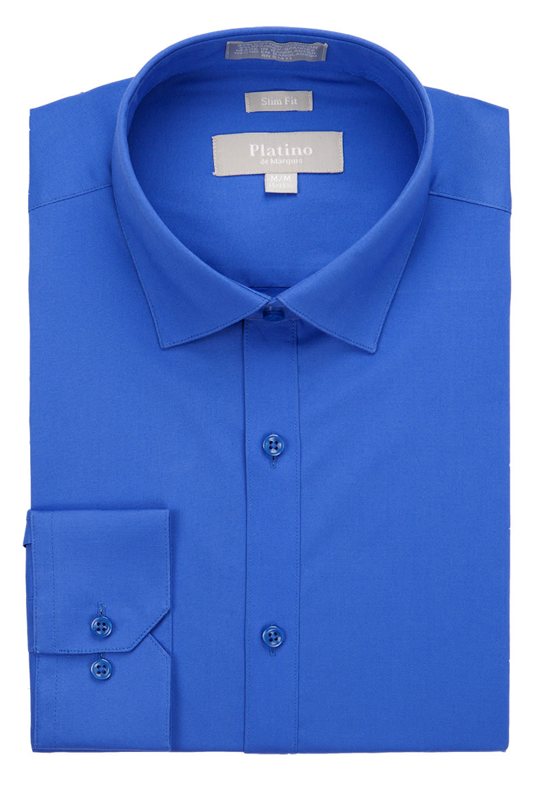 Marquis Dress Shirt Slim Fit 973sl Spandex French Blue