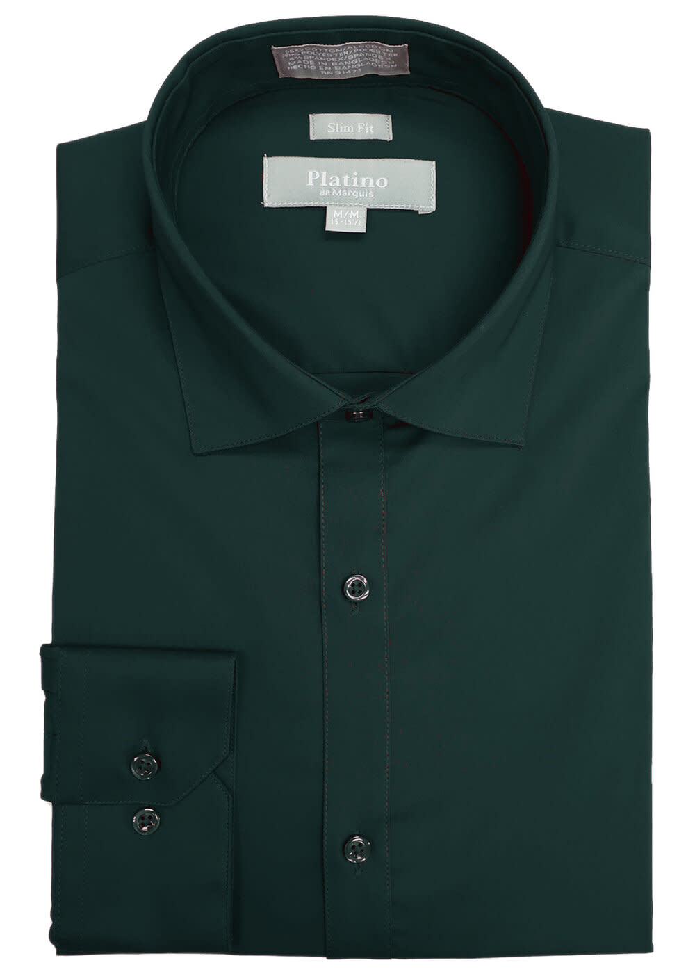 Marquis Dress Shirt Slim Fit 973sl Spandex Dark Teal