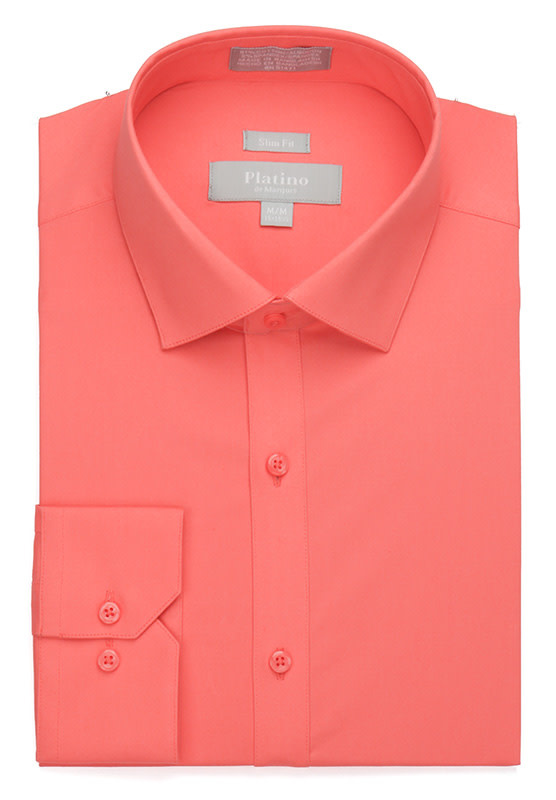 Marquis Dress Shirt Slim Fit 973sl Spandex Coral
