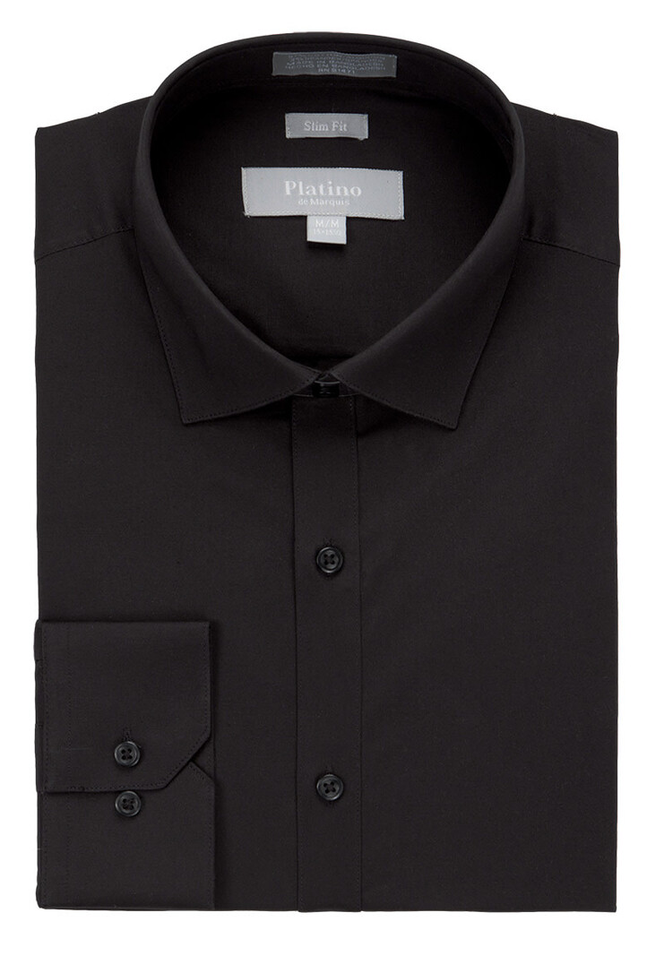 Marquis Dress Shirt Slim Fit 973sl Spandex Black
