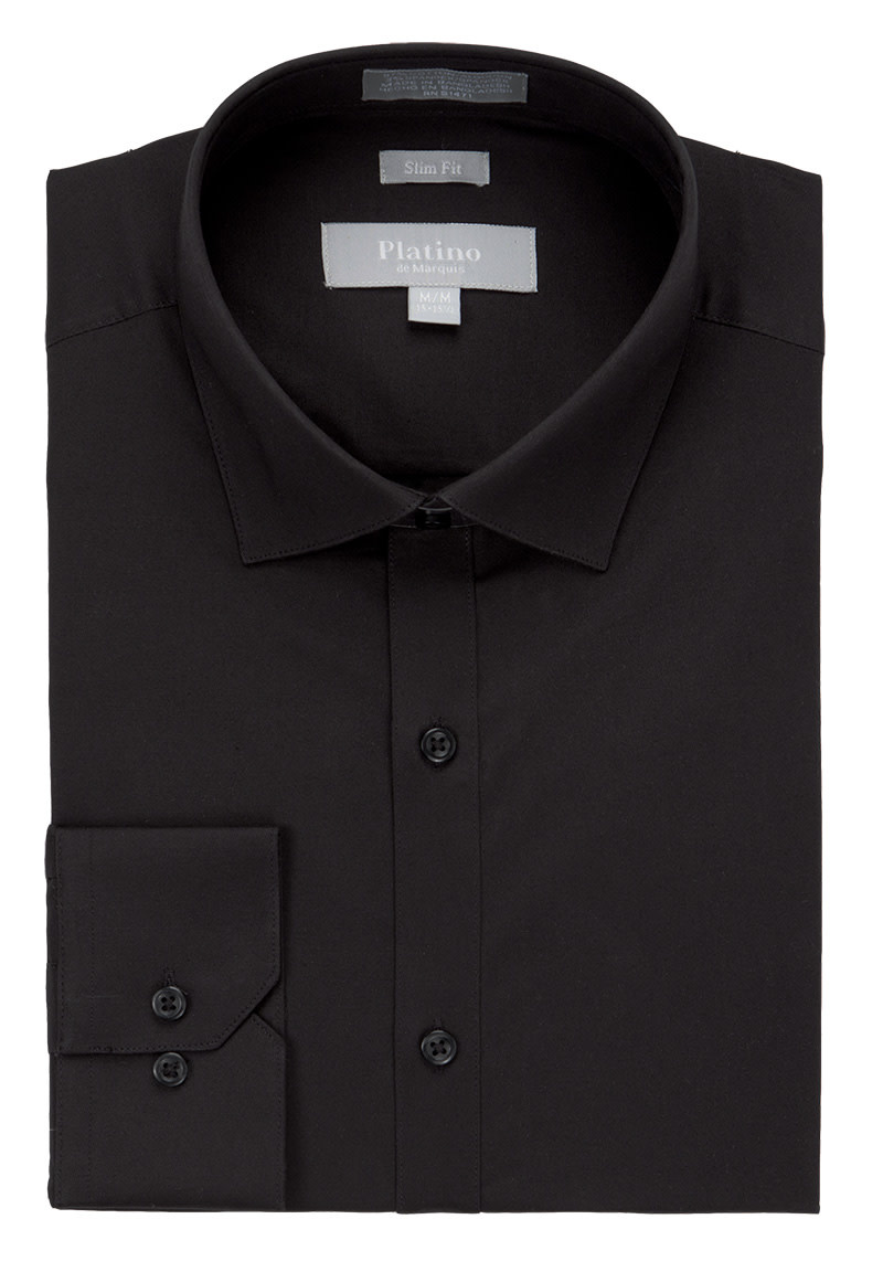 Marquis Dress Shirt Slim Fit 973sl Spandex Black