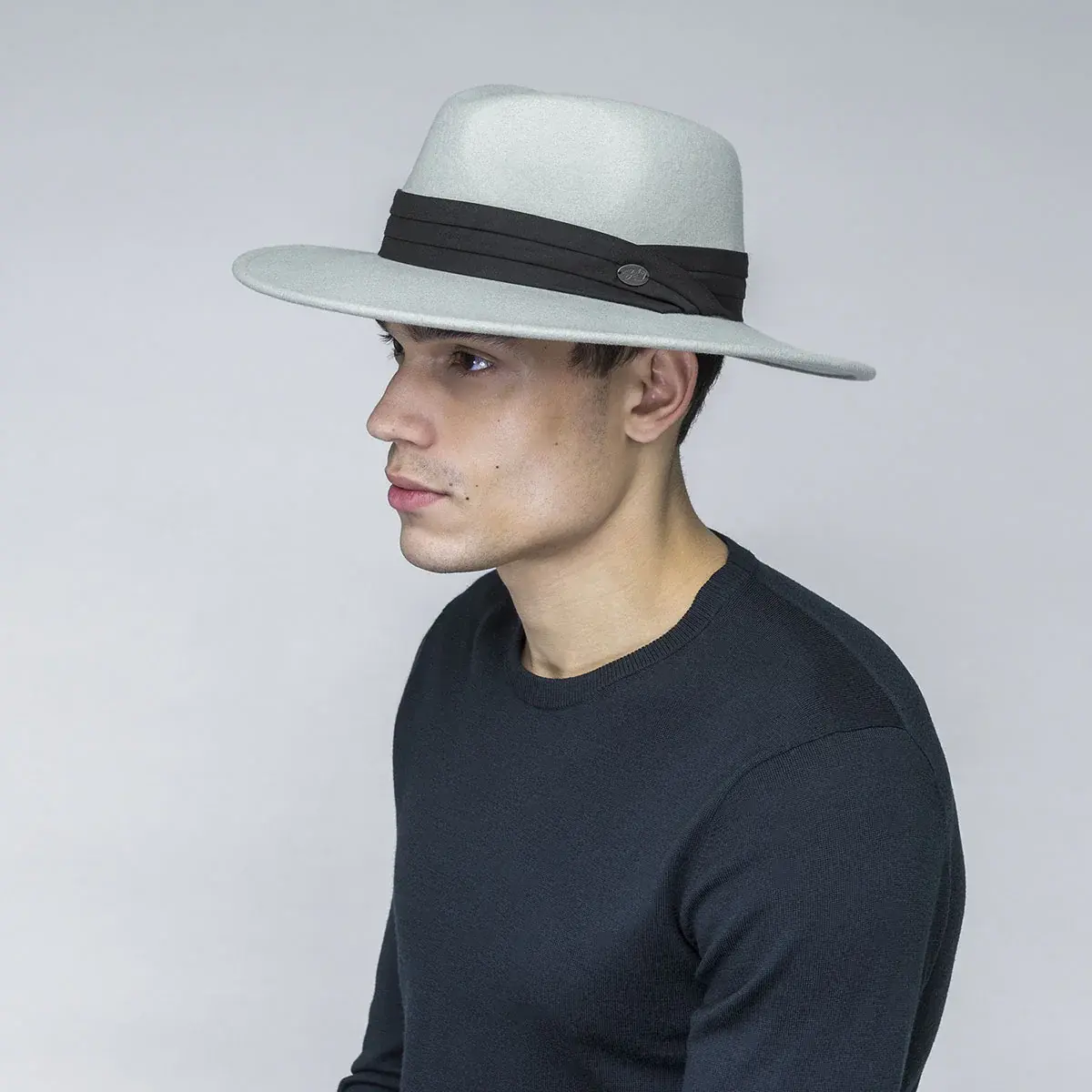 Bailey 1922 Hat Bailey Thaler Black 3" Flat Brim