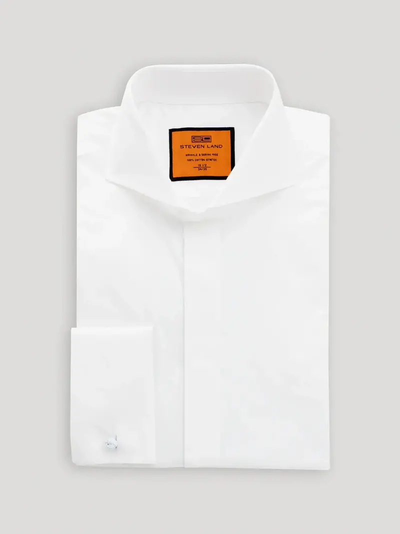 STEVEN LAND ELITE French Cuff Cutaway DS447 Modern fit White