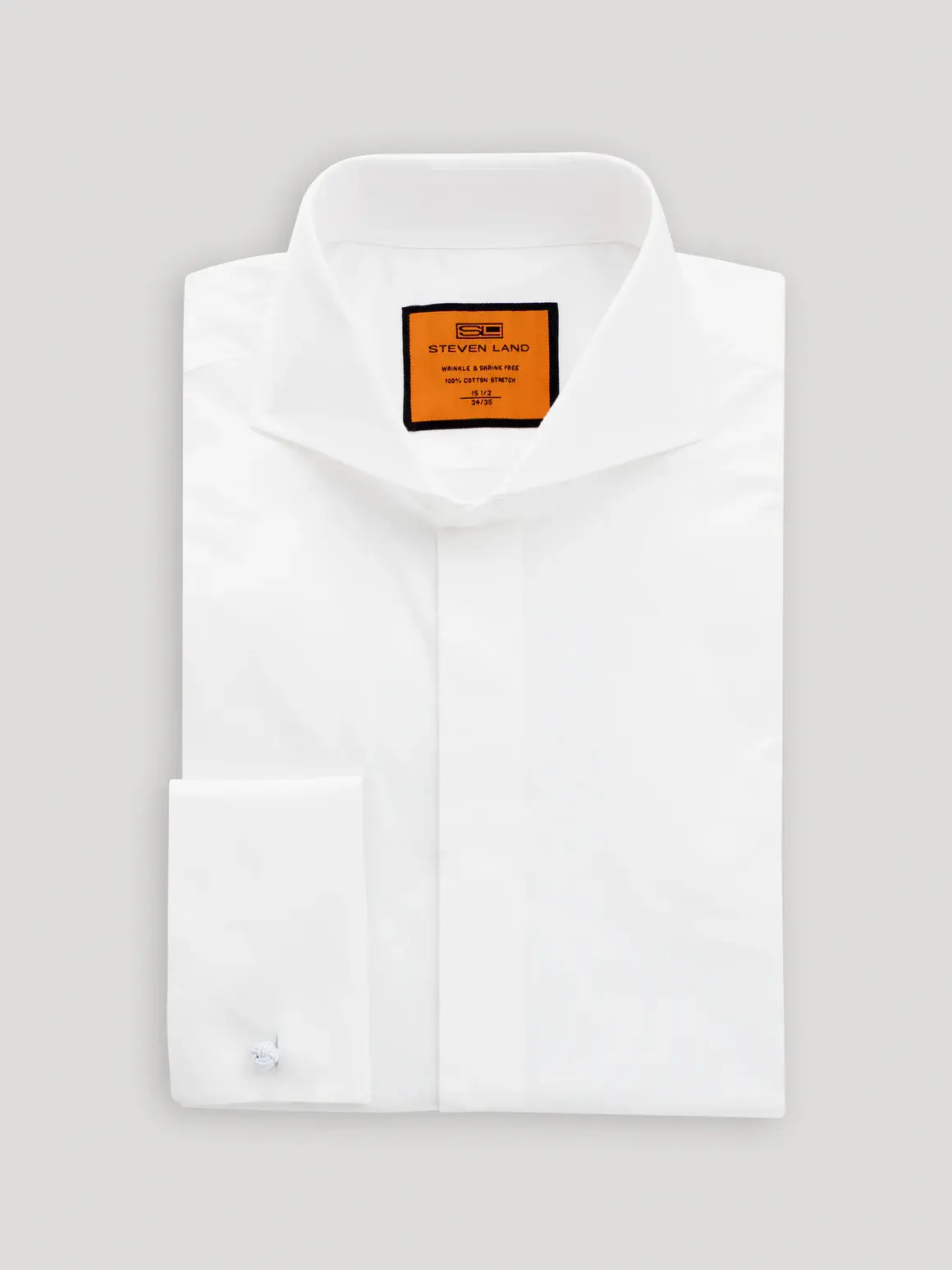 STEVEN LAND ELITE French Cuff Cutaway DS447 Modern fit White
