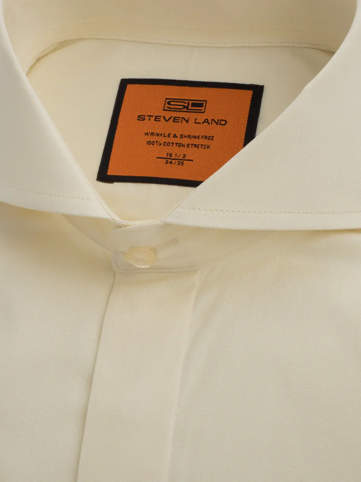 STEVEN LAND ELITE French Cuff Cutaway DS447 Modern fit Cream