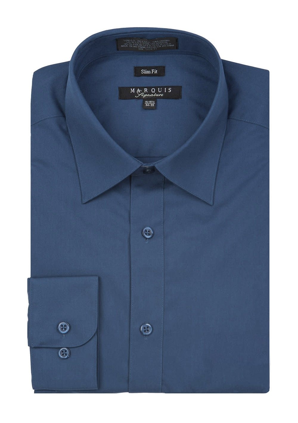 Marquis Dress Shirt MarQuis 009sl Slim Fit Midnight Blue