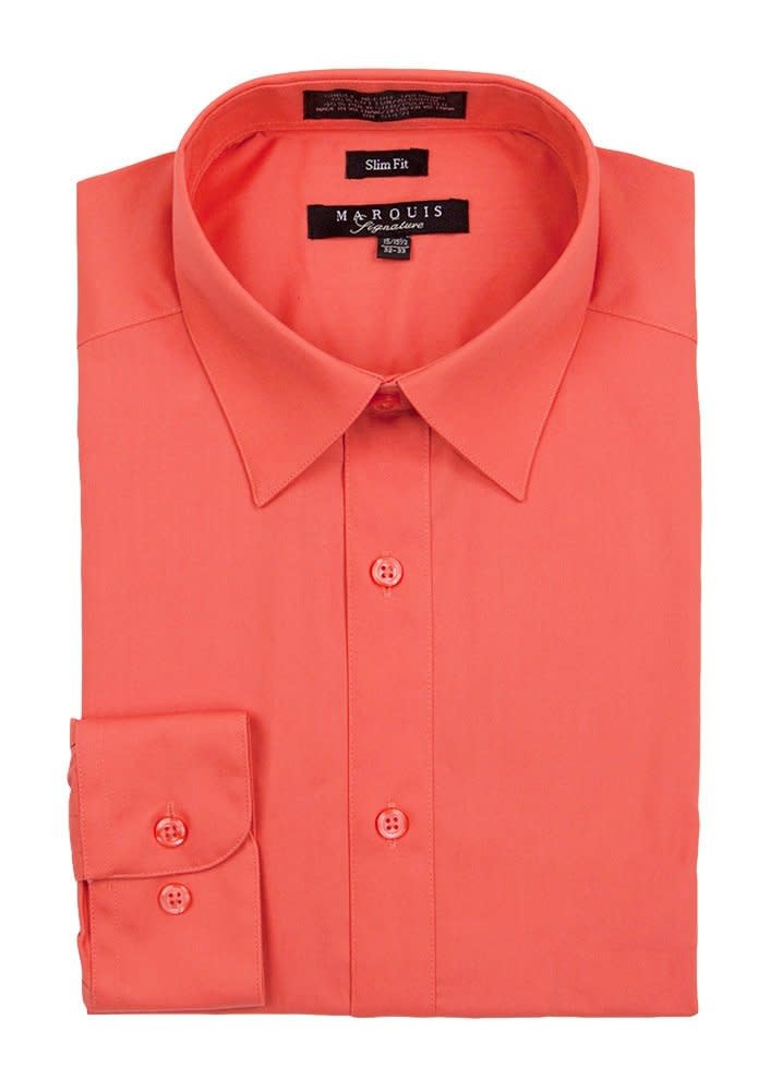 Marquis Dress Shirt MarQuis 009sl Slim Fit Salmon