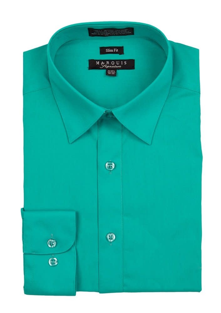 Marquis Dress Shirt MarQuis 009sl Slim Fit Emerald