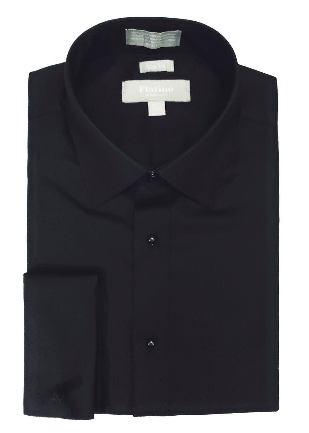 Marquis Tux Shirt Slim 1700sl PIQUE 100% Cotton Black