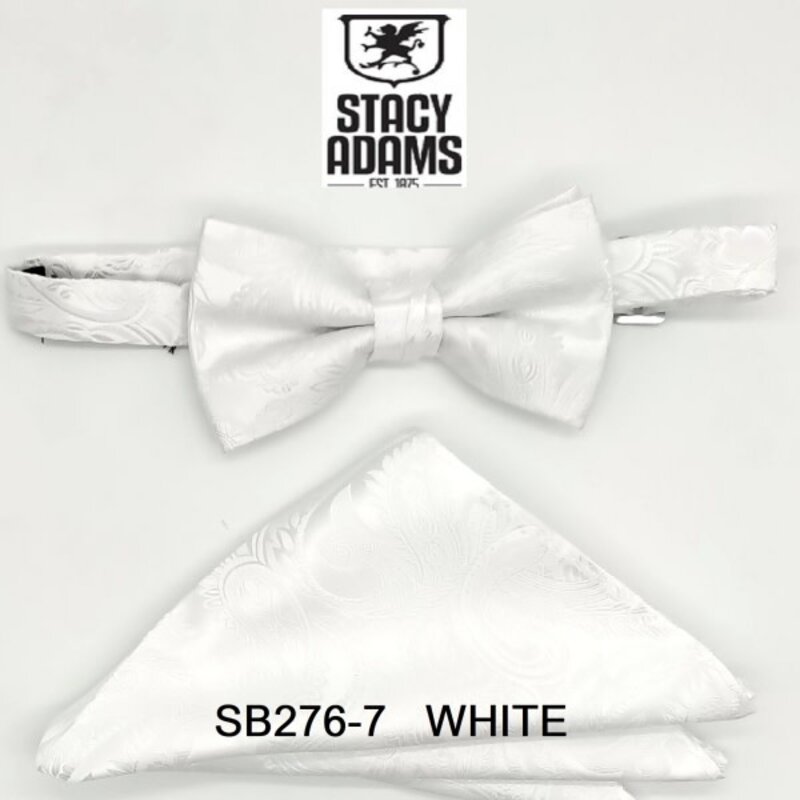 Stacy Adams Bow Tie Paisley SB276- 07 White
