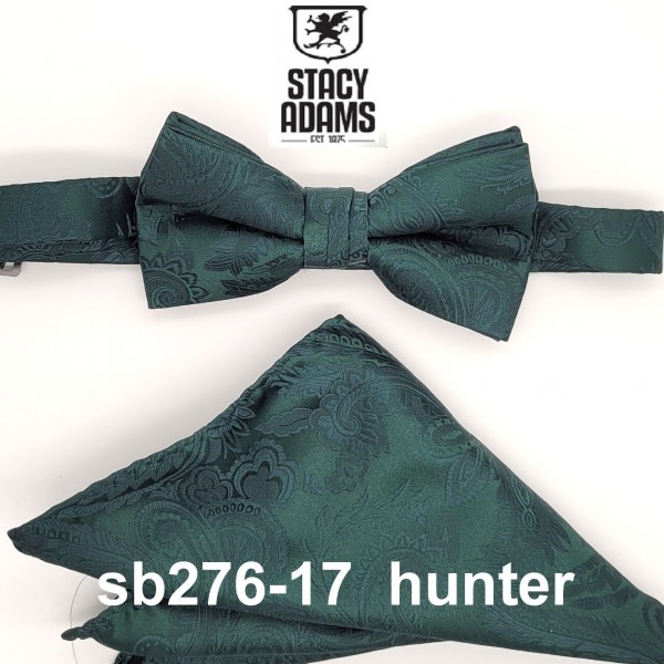 Stacy Adams Bow Tie Paisley SB276- 17 hunter Green