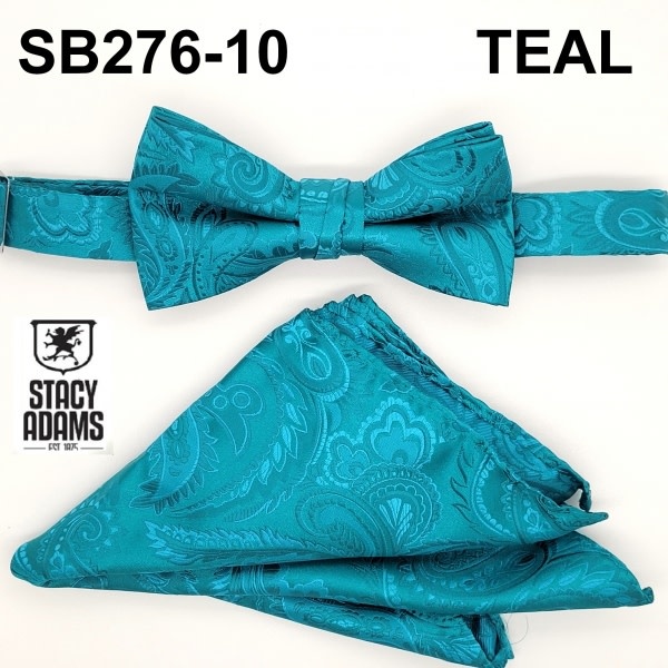 Stacy Adams Bow Tie Paisley SB276- 10 Teal