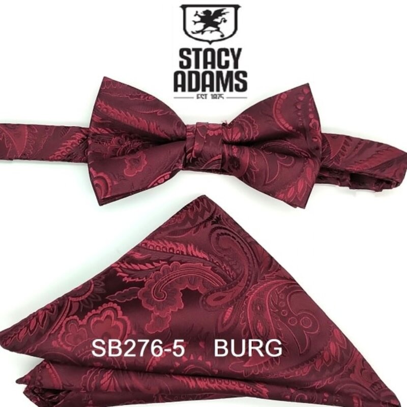 Stacy Adams Bow Tie Paisley SB276- 05 Burgundy