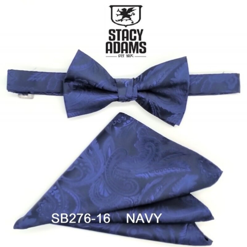Stacy Adams Bow Tie Paisley SB276- 16 Navy