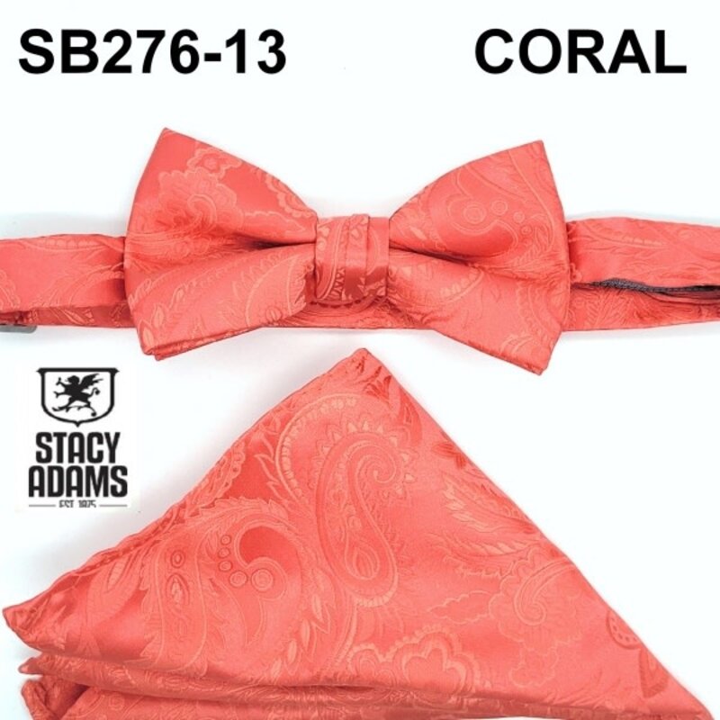 Stacy Adams Bow Tie Paisley SB276- 13 Coral