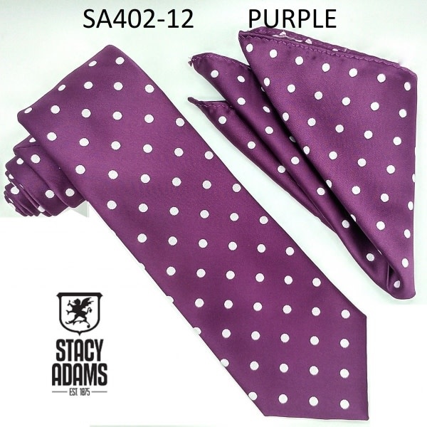 Stacy Adams Tie Stacy Adams Reg PolkaDot sa402-12 Wine purple