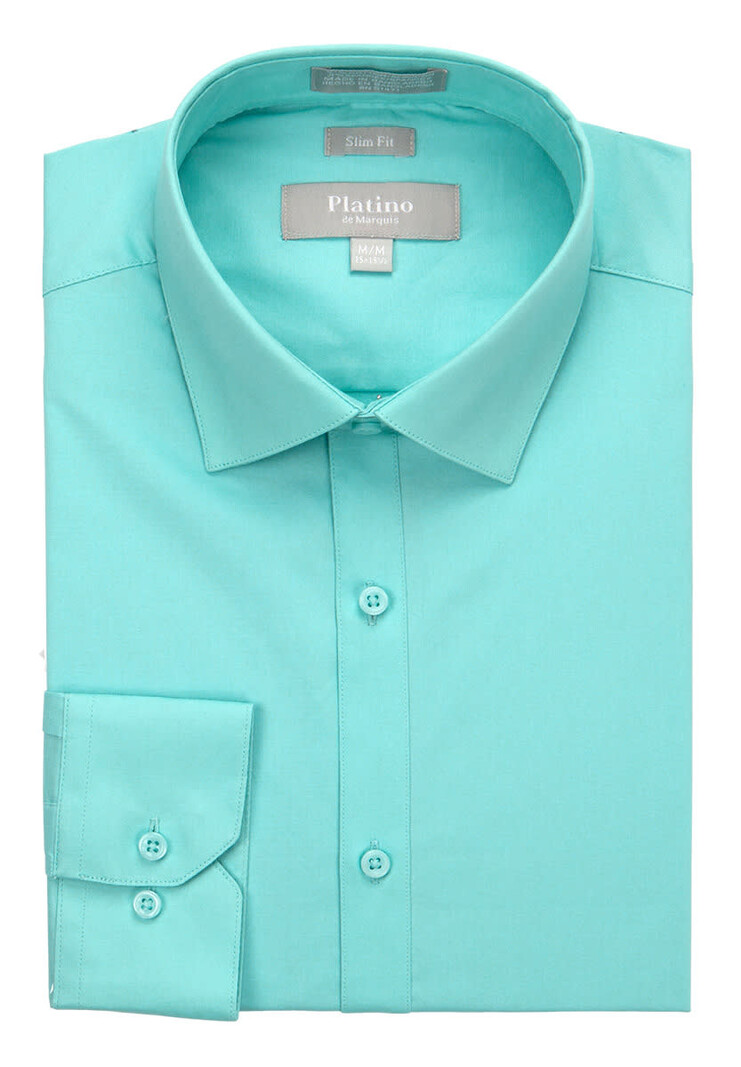 Marquis Dress Shirt Slim Fit 973sl Spandex Sea Breeze/Aqua