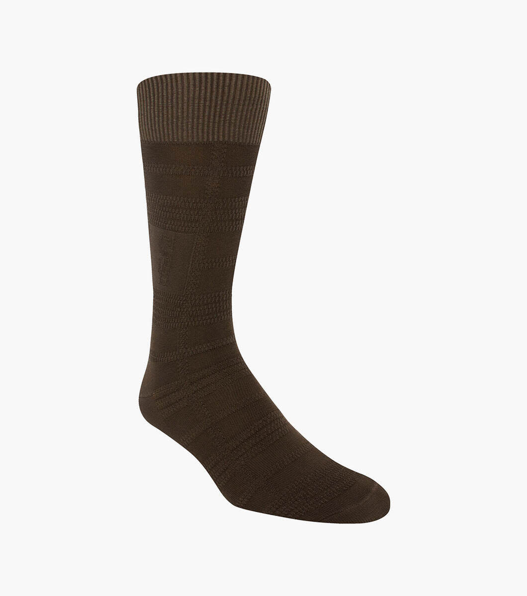 Stacy Adams Socks Stacy Adams Logo Gemstone gem101 Brown-13