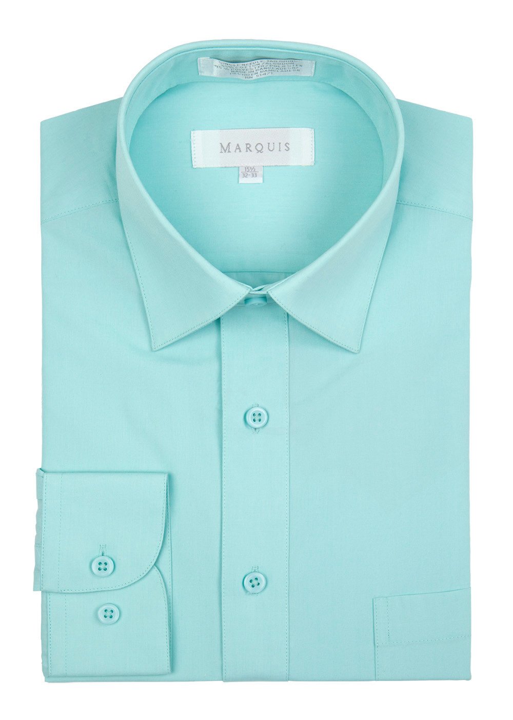 Marquis Dress Shirt Slim Fit 973sl Spandex Sea Breeze/Aqua