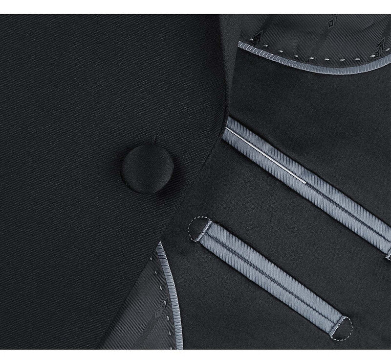 Renoir Novara Tux  201-1 Notch Lapel Black Modern Fit