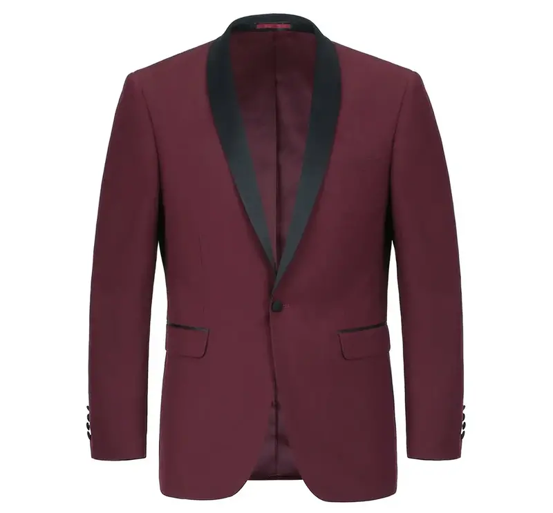 Renoir Novara Tuxedo Shawl Lapel 201-8 Burgunday