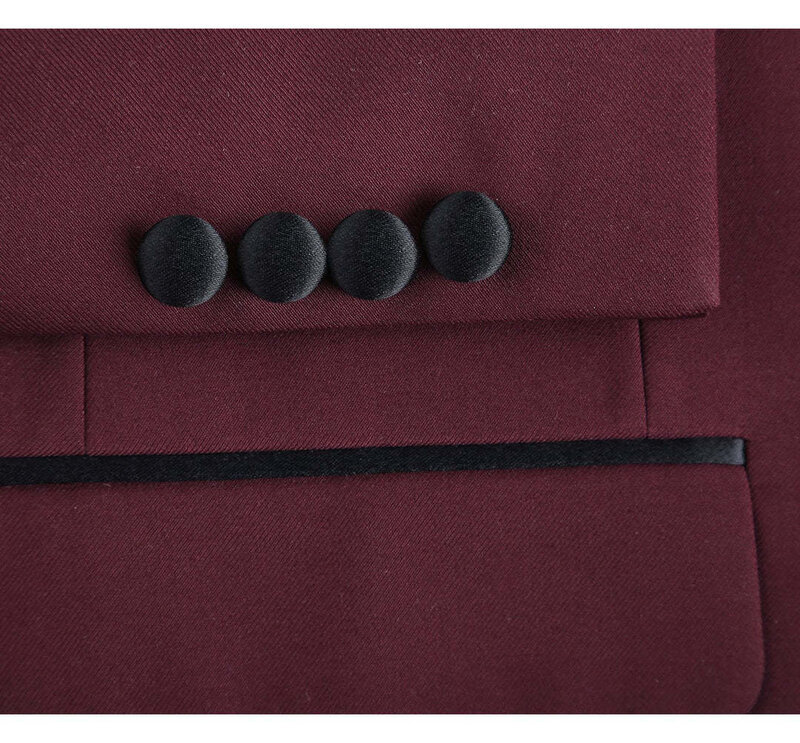 Renoir Novara Tuxedo Shawl Lapel 201-8 Burgunday