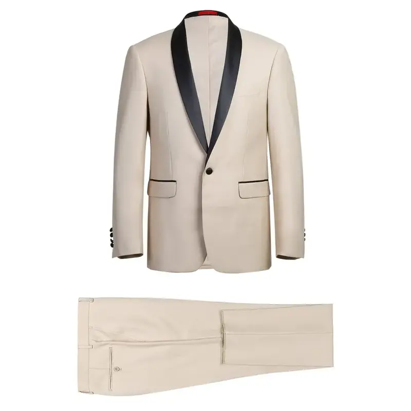 Renoir Novara Tux Shawl Lapel 201-3 Beige