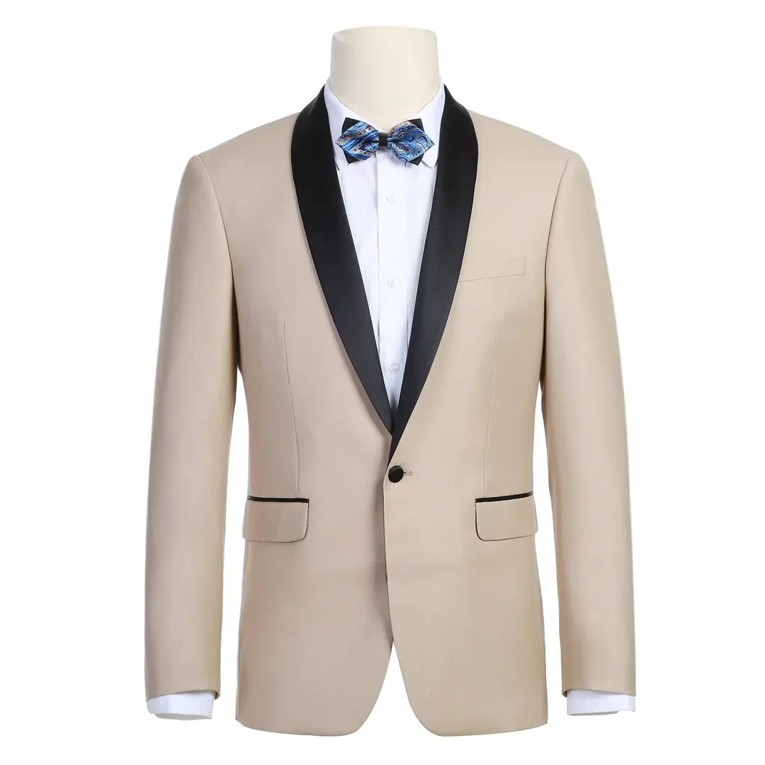 Renoir Novara Tux Shawl Lapel 201-3 Beige