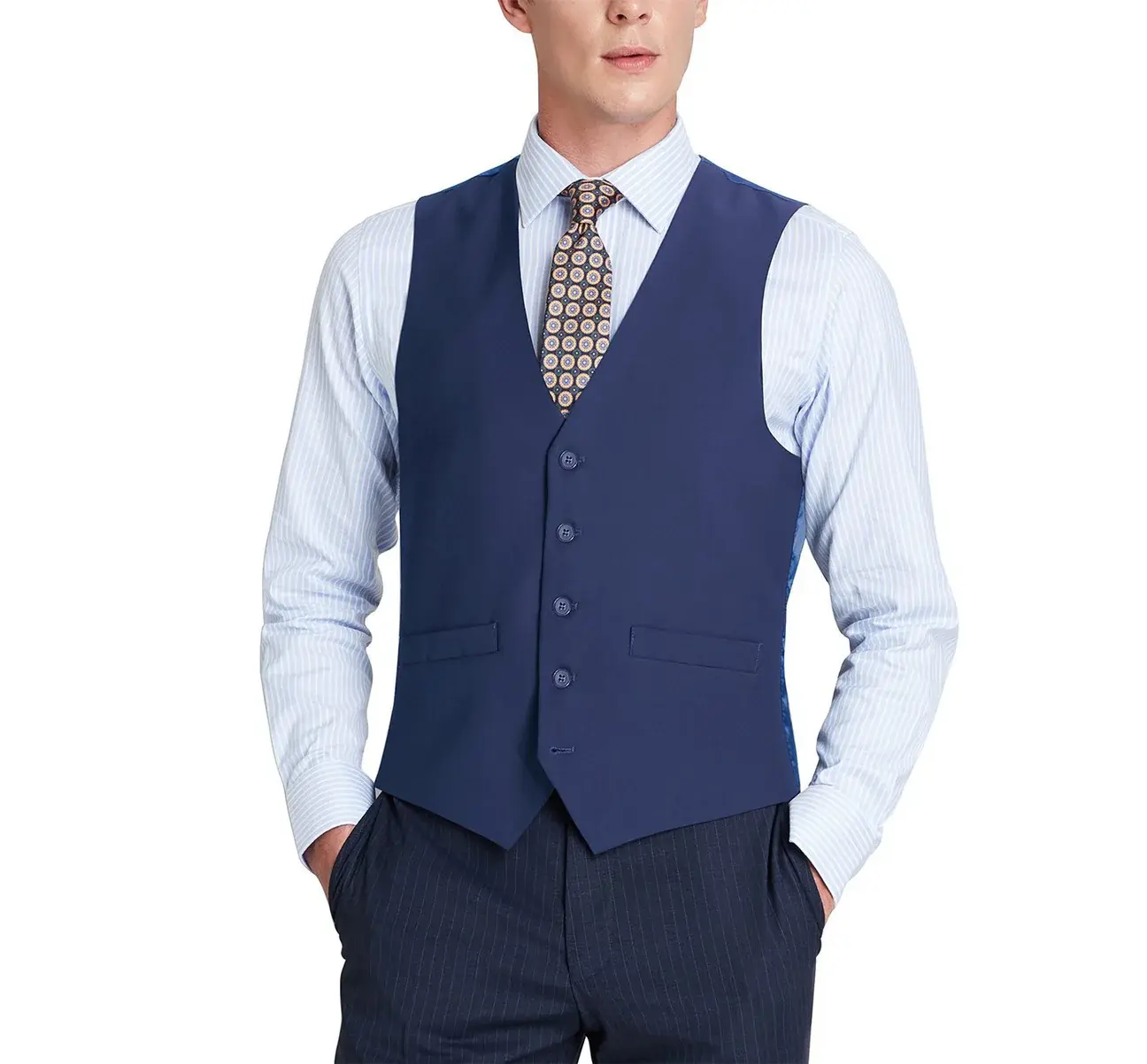 Renoir Novara Vest Renoir Fabric 201-20 Royal Blue