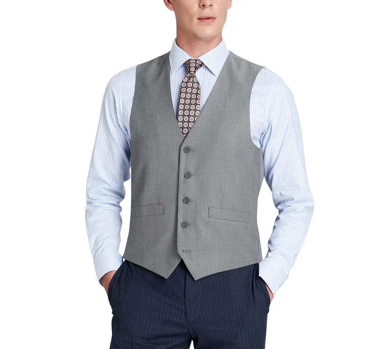 Renoir Novara Vest Renoir Fabric 202-2 Grey
