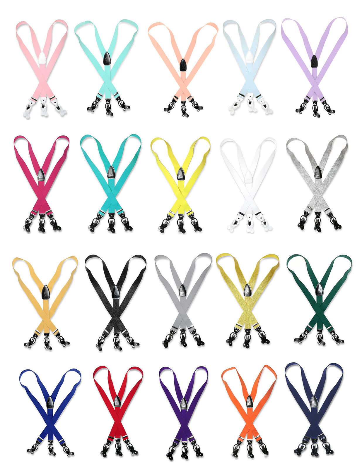 Vesuvio Napoli Suspenders 1.35" Solid Reg.