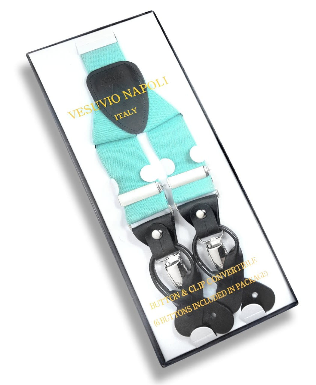 Vesuvio Napoli Suspenders 1.35" Solid Reg.