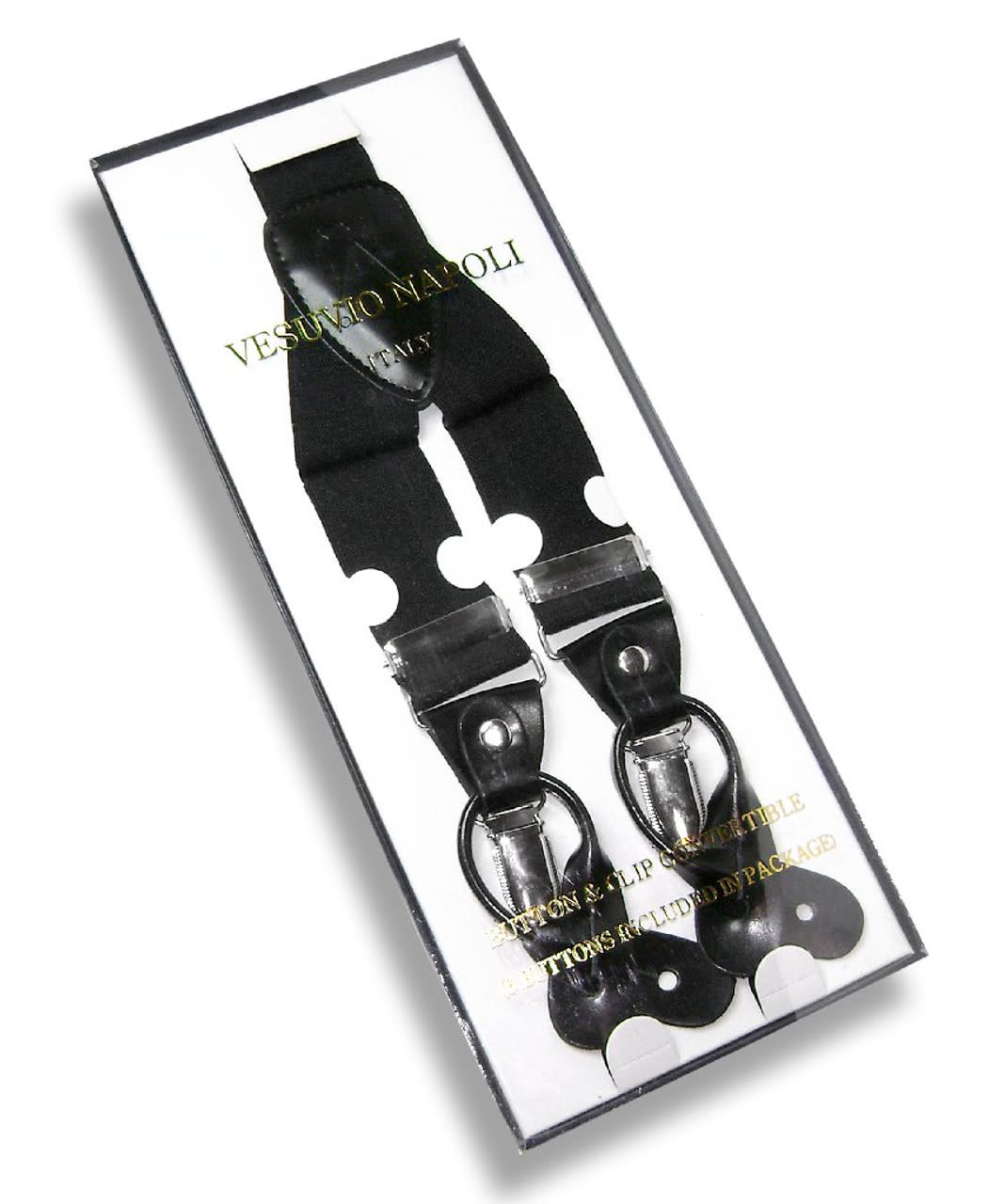 Vesuvio Napoli Suspenders 1.35" Solid Reg.