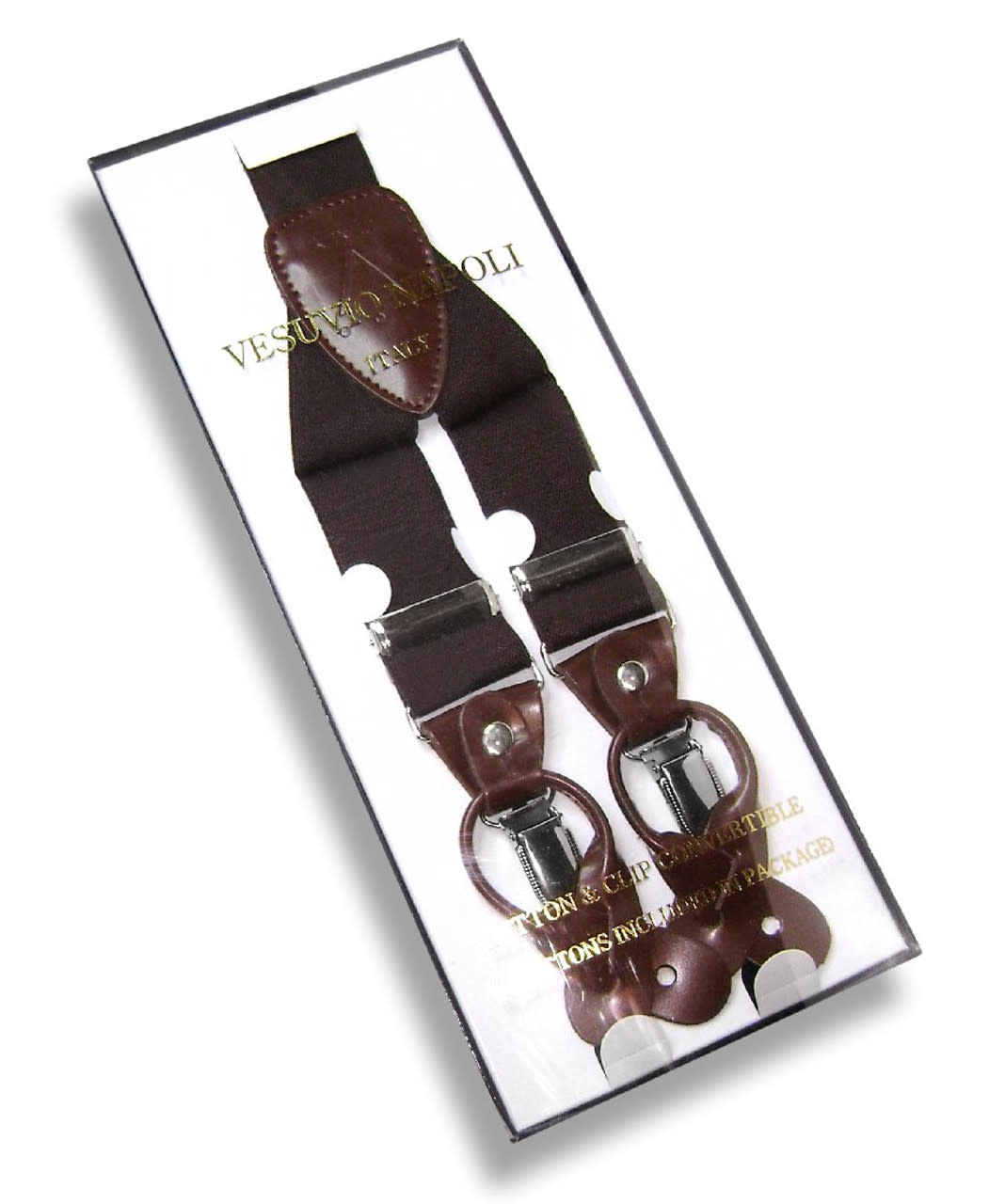 Vesuvio Napoli Suspenders 1.35" Solid Reg.