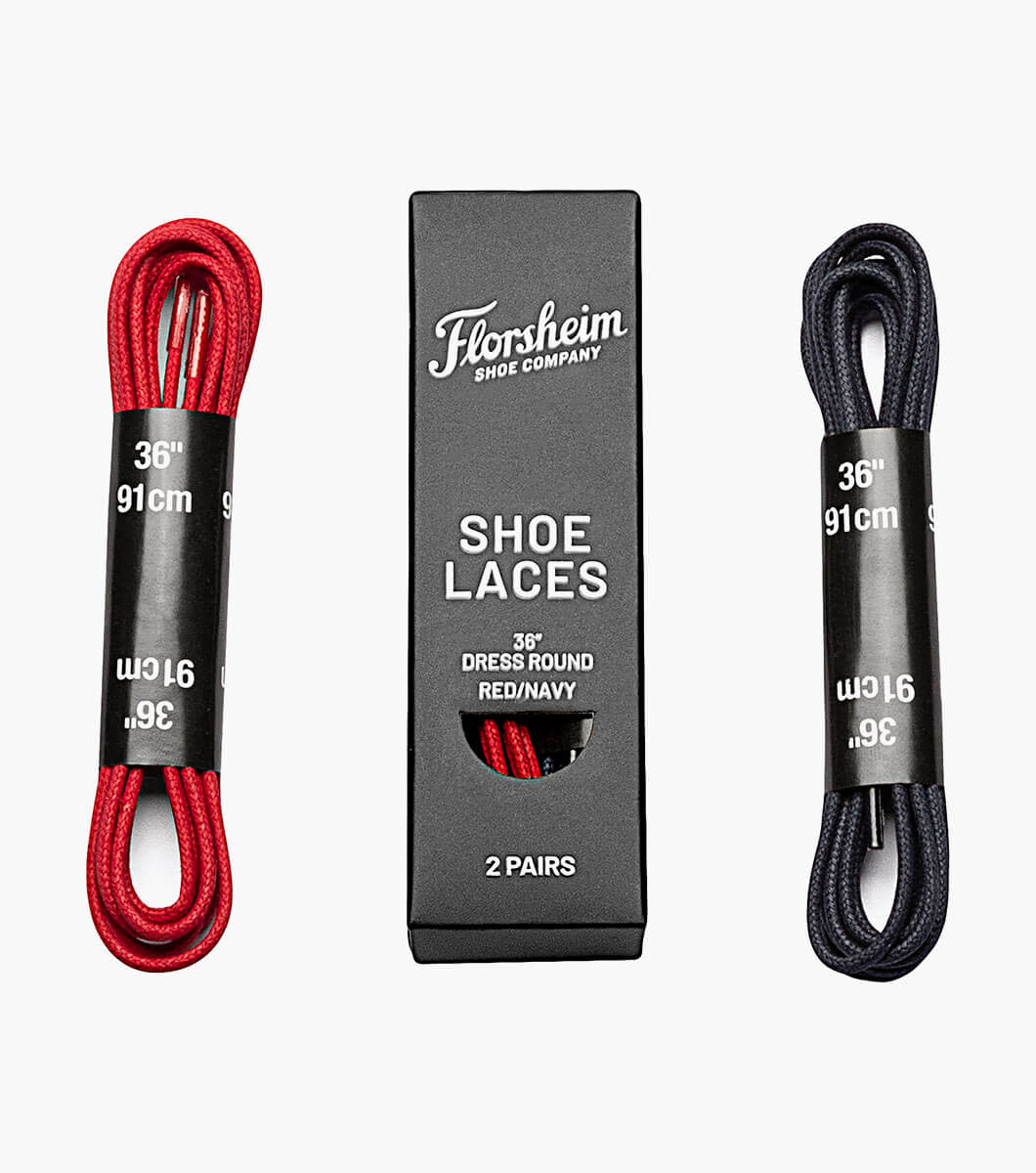 Florsheim Florsheim Shoe Laces  Red Navy Round 36"