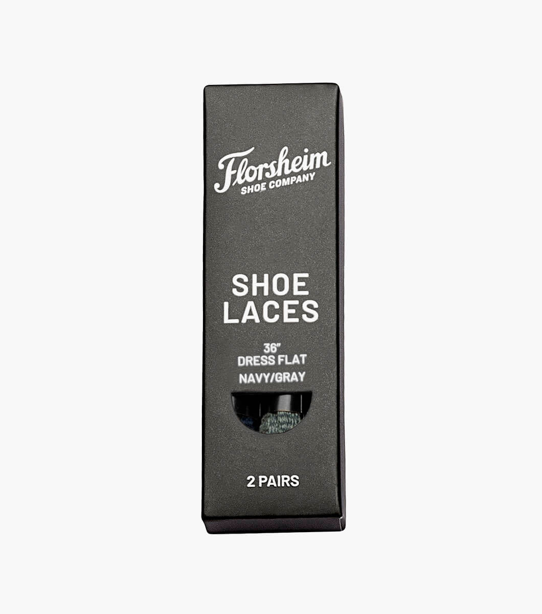 Florsheim Florsheim Shoe Laces  Navy Grey Flat 36"