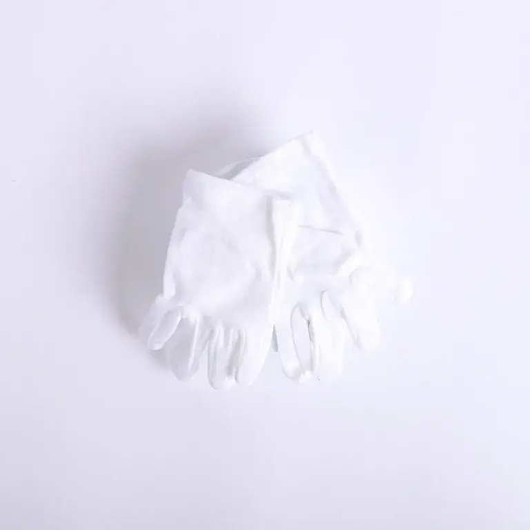 Gloves Kids White Solid