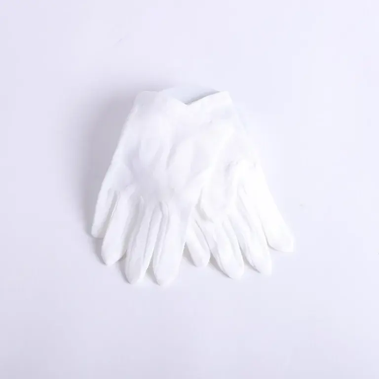 Gloves Kids White Solid