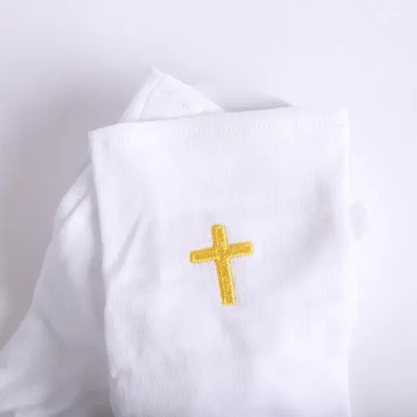 Gloves White Gold Cross