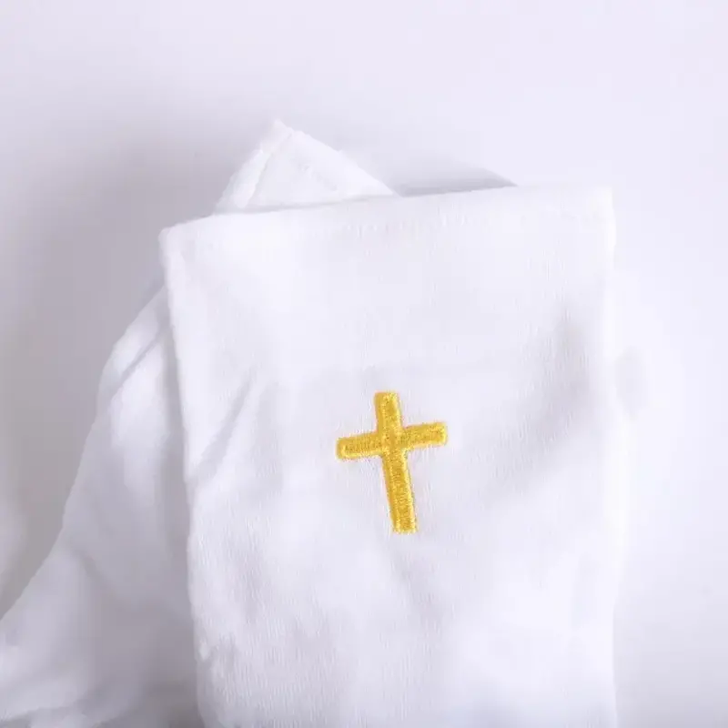 Gloves White Gold Cross