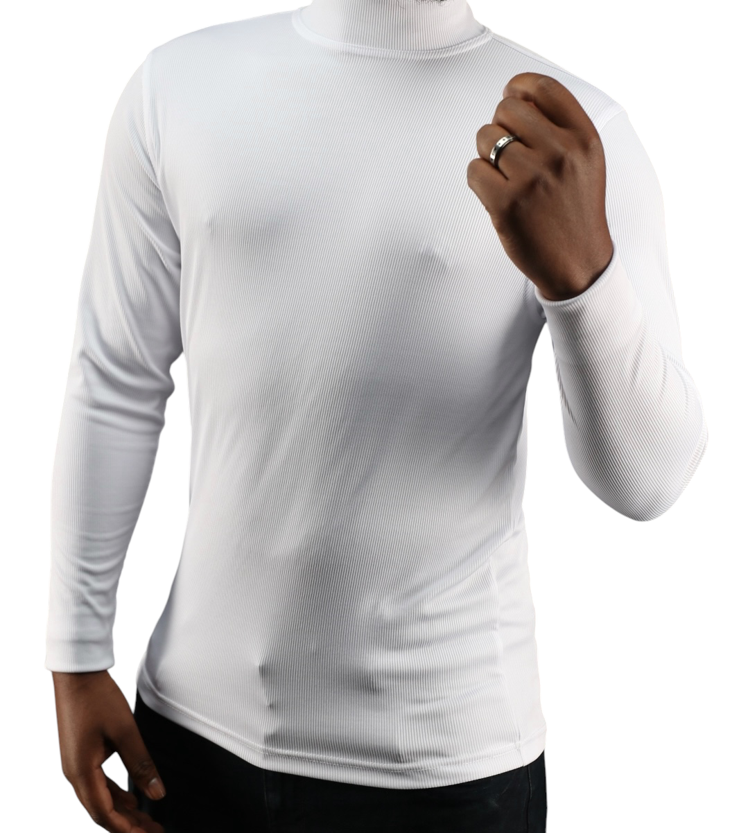 Tulliano Knitted Slim Fit CIRRO Poly/Spendex Crewneck White