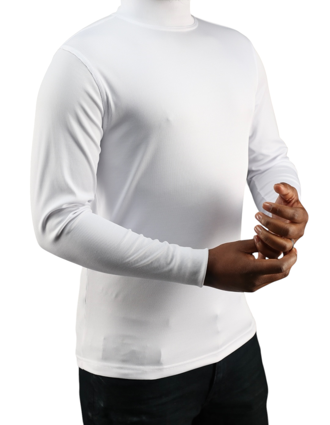 Tulliano Knitted Slim Fit CIRRO Poly/Spendex Crewneck White